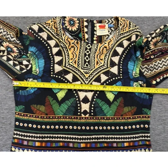 Farm Rio Carlotta Abstract Pattern Tunic Dress Size Medium - Picture 7 of 9